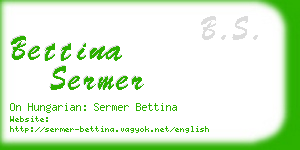 bettina sermer business card